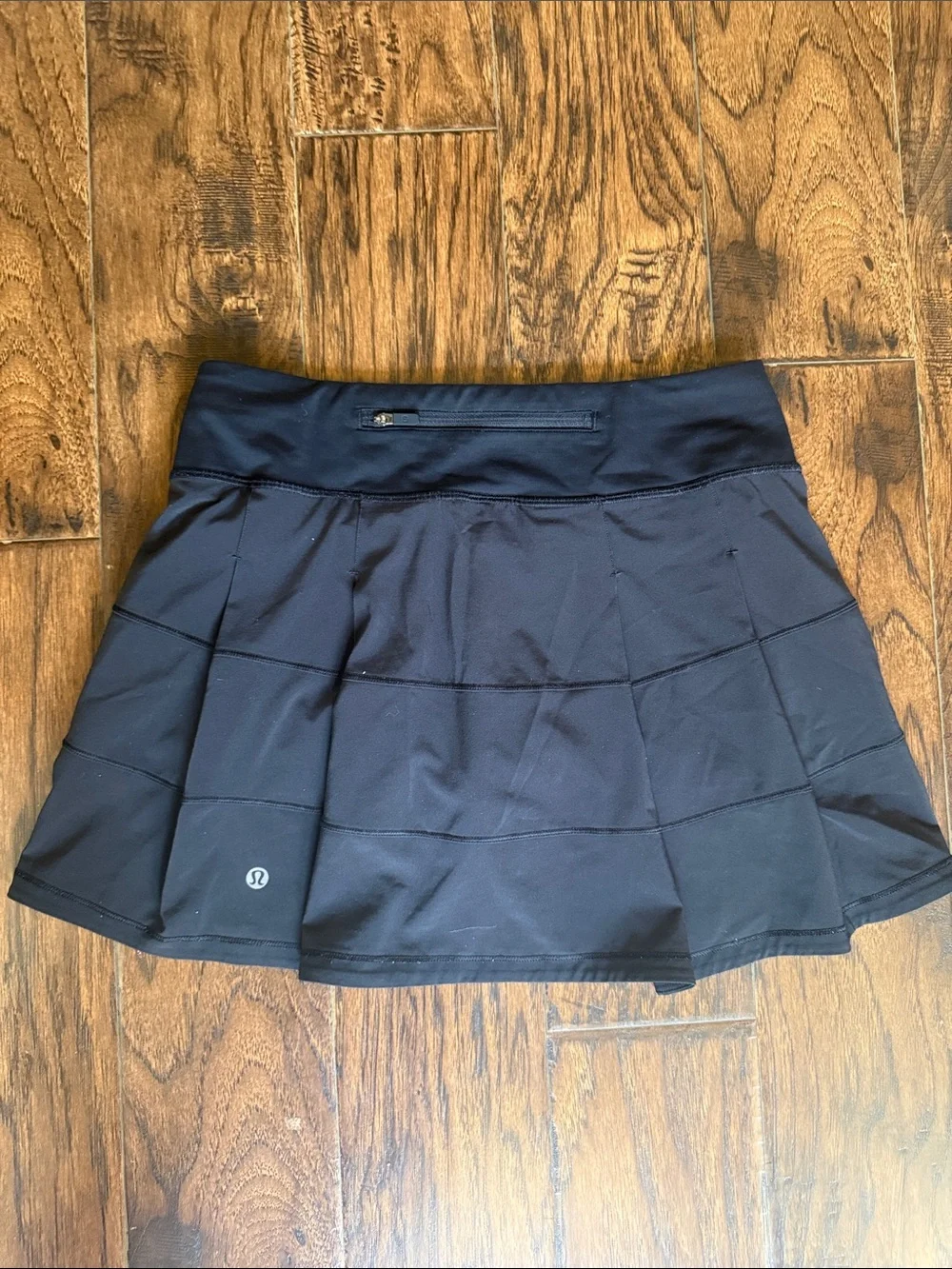 lululemon athletica Pace Rival Black Skirt with Built-In Brief, size 4